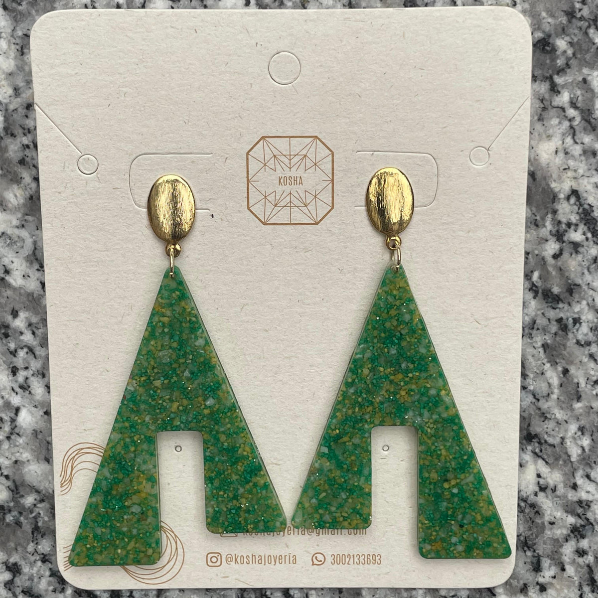 Aretes Gea Verde