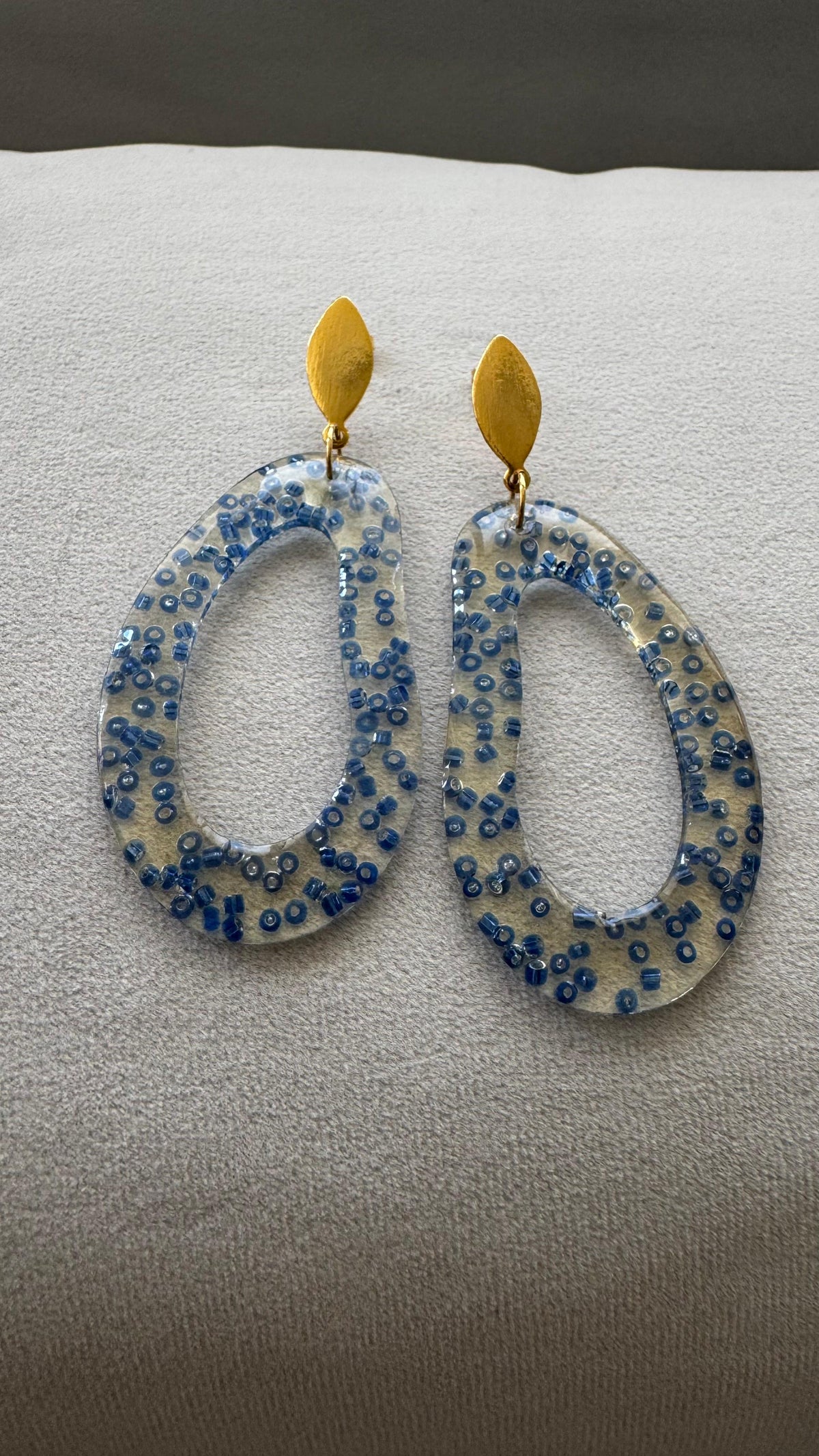 Aretes Gota Azul