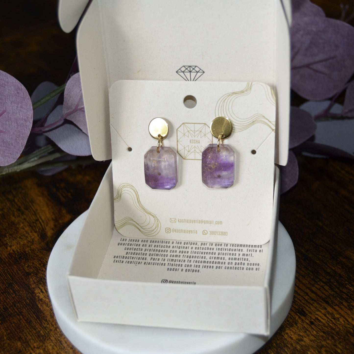 ARETES GEMAS RECTANGULAR
