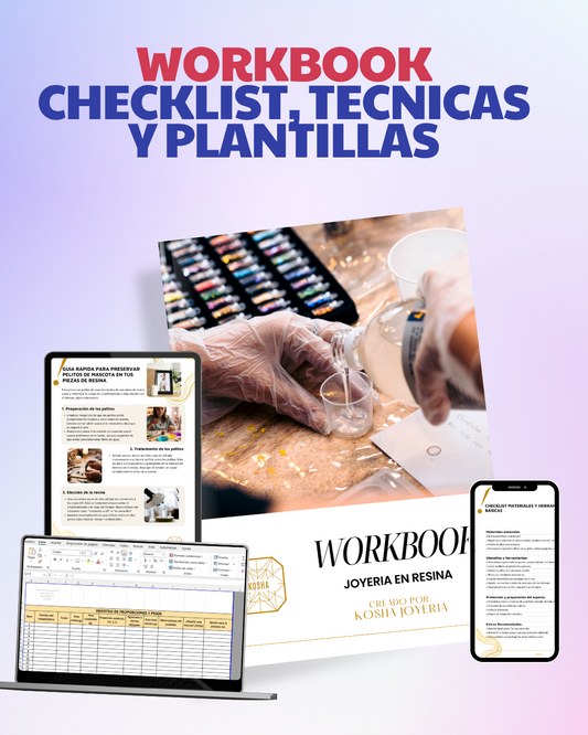 Workbook Kosha Academy – Tu guía completa para crear en resina epóxica