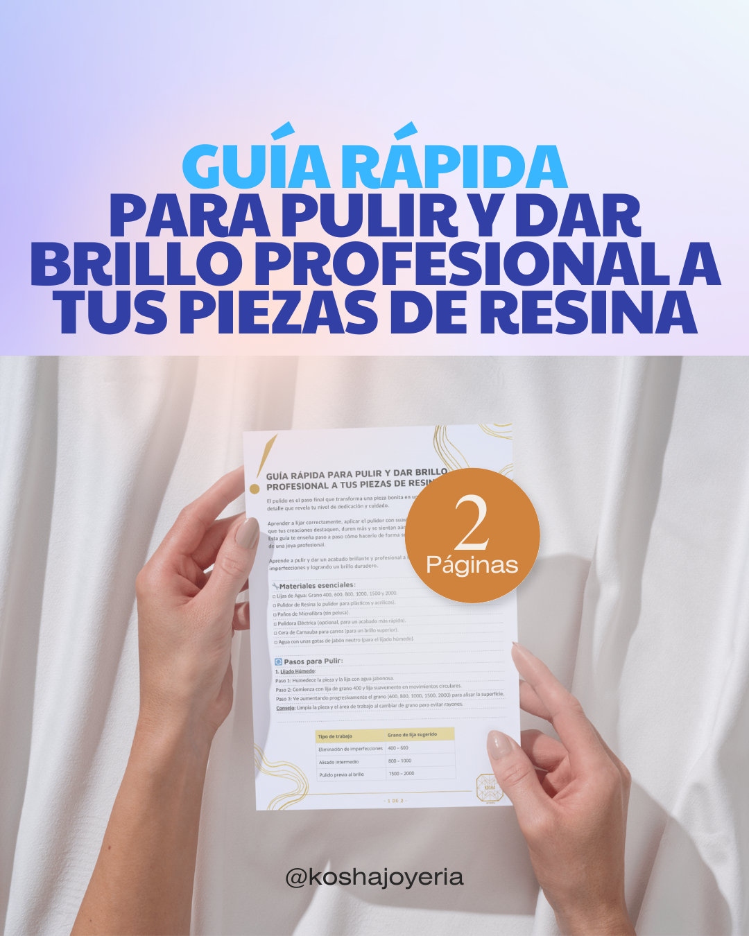 Guía rápida para pulir y dar brillo profesional a tus piezas de resina – Kosha Academy