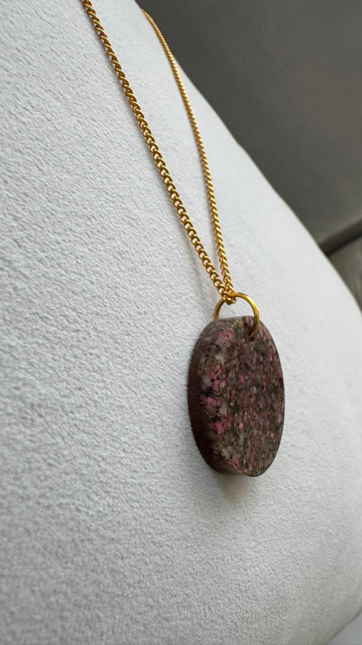 Collar Círculo Rosa Mineral