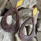 Aretes Gota Mineral Rosa