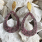 Aretes Gota Mineral Rosa