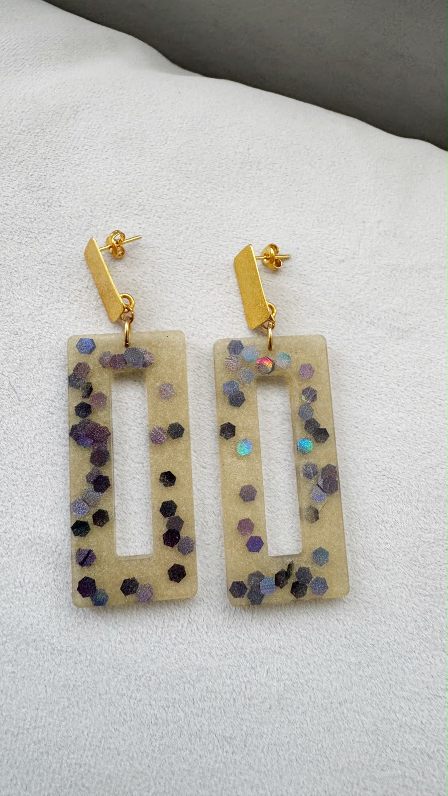 Aretes rectangulares con destellos