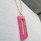 Collar Rectángulo Rosa