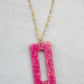 Collar Rectángulo Rosa