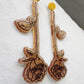 Aretes Rosa Botánica