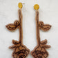 Aretes Rosa Botánica